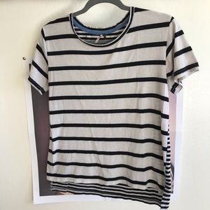 Black and white striped tee